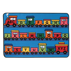 Alphabet Train KID$ Value Rug - 4' x 6' Rectangle