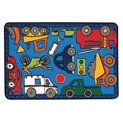 Image of Wheels on the Go KID$ Value Rug - 4' x 6' Rectangle