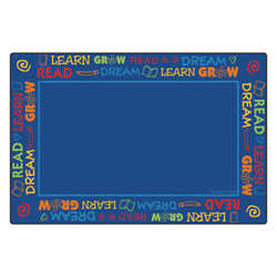 Image of Read to Dream Border Rug - Blue - Rectangle