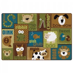 Image of Animal Sounds Toddler Rug - Nature