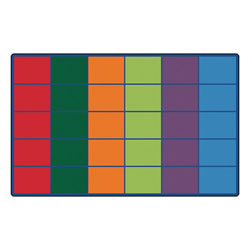 Image of Colorful Rows Seating - 8'4" x 13'4" Rectangle