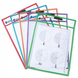Image of Write and Wipe Pockets - Set of 5