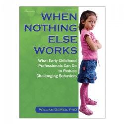 Research shows that children do not outgrow challenging behavior, making early intervention essential. But what can early childhood educators do to reduce challenging behaviors when nothing seems to work? From aromatherapy to affirmations,'When Nothing Else Works' is filled with creative strategies and techniques to address and adjust problematic behavior in the classroom while also promoting resilience and active engagement in learning. Written from the perspective of an experienced school development psychologist, William DeMeo builds upon the latest behavioral research and evidence-based practices. Paperback. 256 pages.