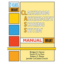 With the infant version of the trusted, widely used CLASS® tool, early childhood programs have an accurate and reliable way to assess teacher-infant interactions, a primary component of positive early experiences. Developed for use with children from birth to 18 months, the CLASS® Infant tool specifically focuses on how teachers engage with infants and support their learning and development during everyday routines and activities. With clear guidance and background information, this manual gives you a comprehensive introduction to the CLASS® Infant tool and how to use it effectively. You'll see how this standardized tool assess 4 dimensions of teacher-child interactions, establishes an accurate picture of interactions through repeated observation and scoring cycles, and highlights areas of strength and areas for growth. Spiral-bound. 64 pages.