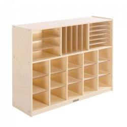 Image of Carolina Birch Plywood Multi-Section Storage Unit with 15 Cubbies