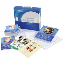 The Devereux Early Childhood Assessment (DECA) Preschool Program, 2nd Edition, is a strength-based assessment and planning system designed to promote resilience in children ages 3 through 5. The kit includes the nationally standardized, strength-based assessment (DECA-P2), along with strategy guides for early childhood educators and families. The DECA-P2 Preschool Program kit includes: DECA-P2 Record Forms (set of 40); DECA-P2 Users Guide and Technical Manual; Promoting Resilience in Preschoolers: A Strategy Guide for Early Childhood Professionals, 2nd Edition; Promoting Resilience For Now and Forever: A Family Guide for Supporting the Social and Emotional Development of Preschool Children, 2nd Edition (set of 20); Building Your Bounce: Simple Strategies for a Resilient You (2 copies); Flip It!® Transforming Challenging Behavior. Copyright 2012.