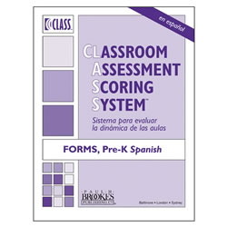 Image of CLASS® Score Sheets - PreK Forms - Set of 10 - Spanish