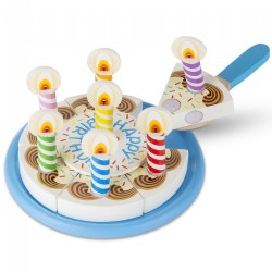 Image of Wooden Birthday Party Cake Set