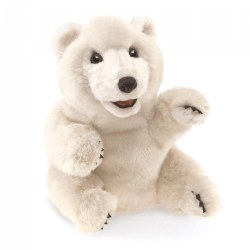 Image of Sitting Polar Bear Hand Puppet