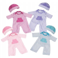 11" Outfits with Matching Hat - 4 Sets