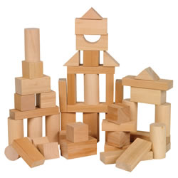Image of Small Wooden Blocks - Assorted Shapes