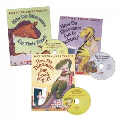 Image of How Do Dinosaurs Book and CD - Set of 3