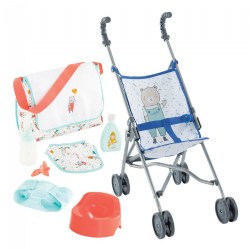 Image of Umbrella Doll Stroller and Baby Doll Changing Set