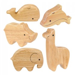 Image of Wooden Animal Shakers - Set of 5