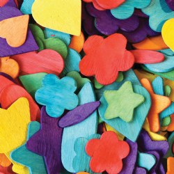 Image of Colored Wood Party Shapes