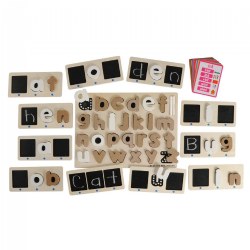 Image of Chalkboard-Based Lowercase ABC Puzzle & Word Family Kit