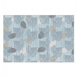 Image of Sense of Place Leaf Carpet - Blue - 8' x 12' Rectangle