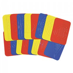 Image of Shapes Rubbing Plates - Set of 16