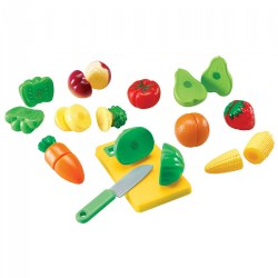 Image of Pretend Play Sliceable Fruits and Veggies - 23 Pieces