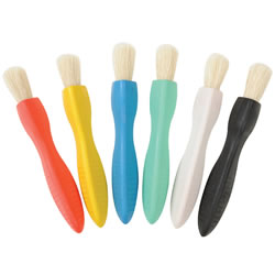 Image of Triangle Grip Assorted Color Paint Brushes - Set of 6