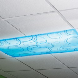 Image of Patterned Fluorescent Light Filters  - Blue