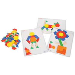 Image of Pattern Blocks and Picture Cards Set