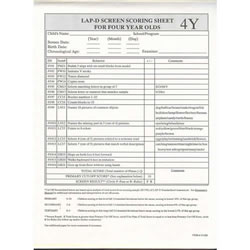 LAP™-D Screens Age 4 Scoring Profile