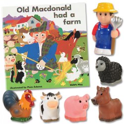 Image of Old MacDonald Book and Finger Puppet Set