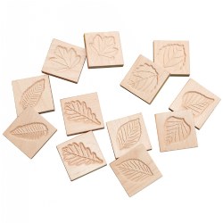 Image of Sensory Leaf Tiles - Set of 12