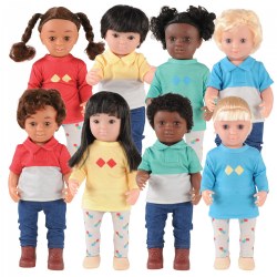 Image of 13" Multiethnic Dolls