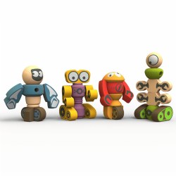 Tinker Totter Robots Playset and Game - 28-Piece Set