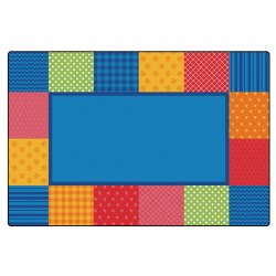 Pattern Blocks Primary Colors Rug - 6' x 9' Rectangle