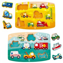 Image of Vehicle Themed Peg Puzzle - Set of 2