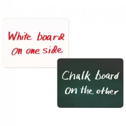 Image of Double-Sided Chalkboard and Dry-Erase Board  - Set of 10
