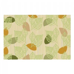 Image of Sense of Place Leaf Carpet - Green - 6' x 9' Rectangle