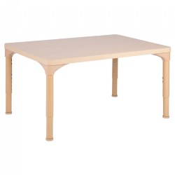 Image of Laminate 24" x 36"  Rectangle Table With Adjustable Legs