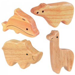 Image of Soft Sounds 4 Wooden Animal Shakers