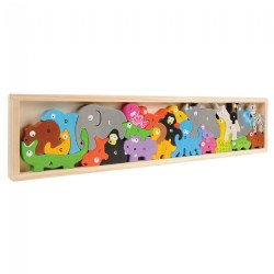 Image of Animal Parade Letter Puzzle - Eco-Friendly Wood