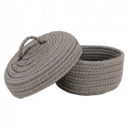 Image of Peek-A-Boo Basket and Lid - Gray