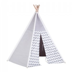 Image of Easy View Foldable Gray and White Canvas Tent