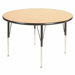 Image of Golden Oak 48" Round Table with Adjustable Legs
