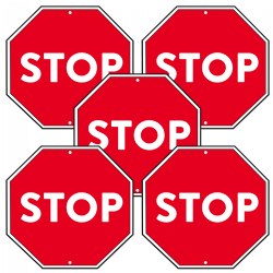 Image of Stop Sign Poster - Set of 5