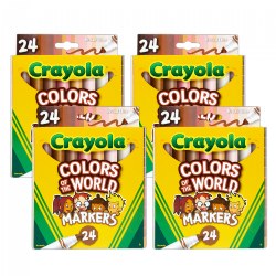 Image of Crayola® Colors of the World 24-Count Markers - Set of 4