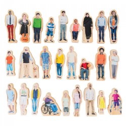 Image of Everyone's Family Wooden People - 26 Pieces