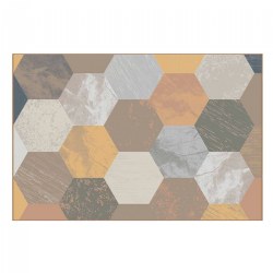 Image of Sense of Place Hex Carpet - Neutral - 6' x 9' Rectangle