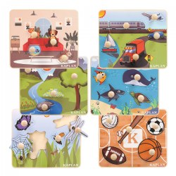 Image of Kaplan Jumbo Knob Puzzles - Set of 7