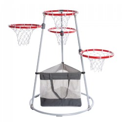 Image of 4-Hoop Basketball Play Set with Storage Bag