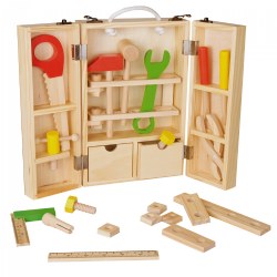 Image of Dramatic Play Wooden Carpenter Set - 35 Pieces