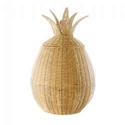 Image of Pineapple Washable Wicker Floor Basket