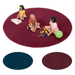 Solid Color Round Carpet - 6'